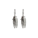 Cicada hook earrings silver