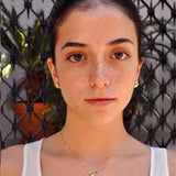 Gold non-identical Drop Earrings