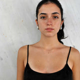 Large Double Liquid Earrings Silver