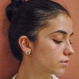 Black non-identical Drop Earrings