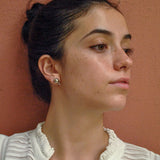 Silver non-identical Drop Earrings