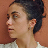 Black non-identical Drop Earrings