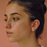 Silver Drop Climber Earrings