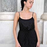 Black Drop Climber Earrings