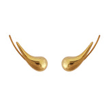 Gold Drop Climber Earrings