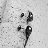 Black Drop Earrings Long