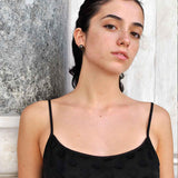 Black Drop Earrings Long