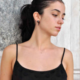Black Drop Earrings Long