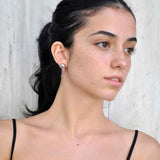 Silver Drop Earrings Long