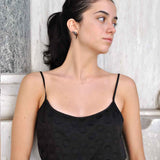 Black Double Drop Earrings