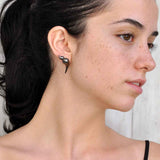 Black Double Drop Earrings