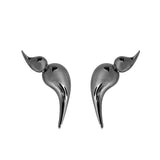 Black Double Drop Earrings