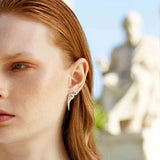 Gold Double Drop Earrings