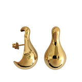 Large Double Liquid Earrings Gold