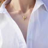 Gold Drop Pendant Large