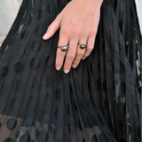 Black Drop Ring Small