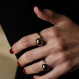 Black Drop Ring Large