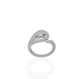 Silver Drop Ring Large